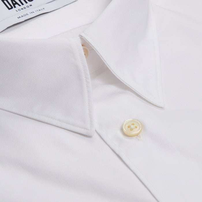 Daks London POINTED COLLAR SHIRT - WHITE