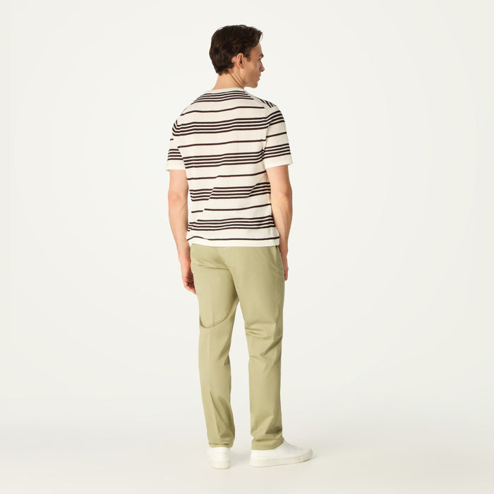 Daks London POINTELLE KNITTED T-SHIRT- STRIPE