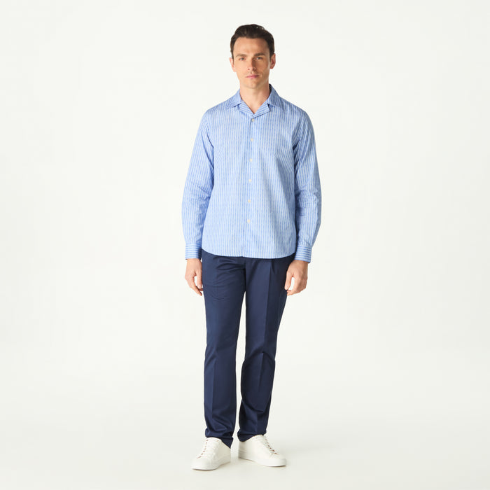 Daks London REVERE COLLAR TEXTURED SHIRT