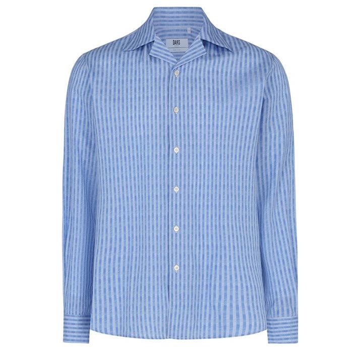Daks London REVERE COLLAR TEXTURED SHIRT