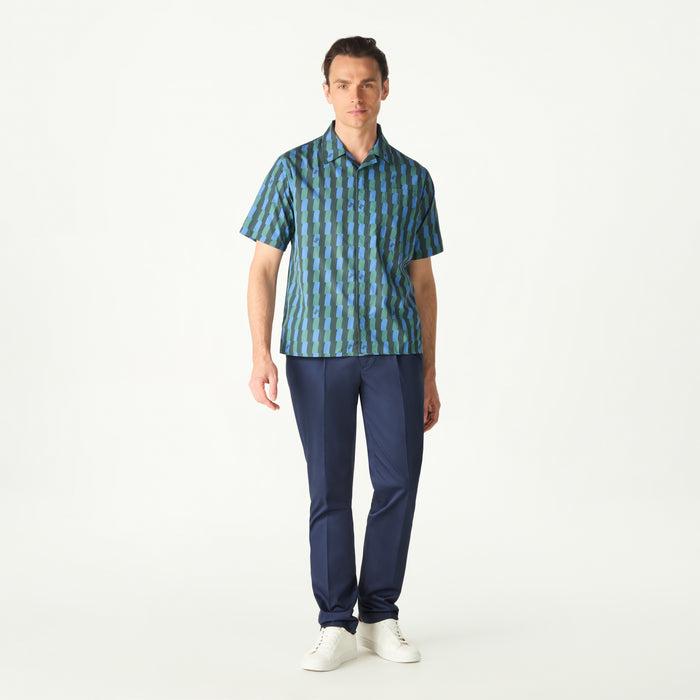 Daks London RIBBON PRINT SHORT SLEEVE SHIRT