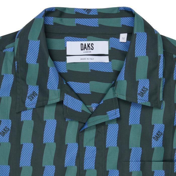 Daks London RIBBON PRINT SHORT SLEEVE SHIRT