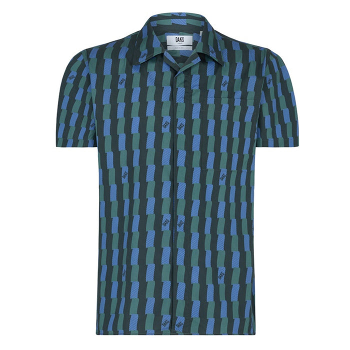 Daks London RIBBON PRINT SHORT SLEEVE SHIRT