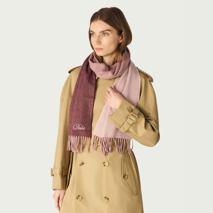 daks london SEASONAL OMBRE SCARF - PINK