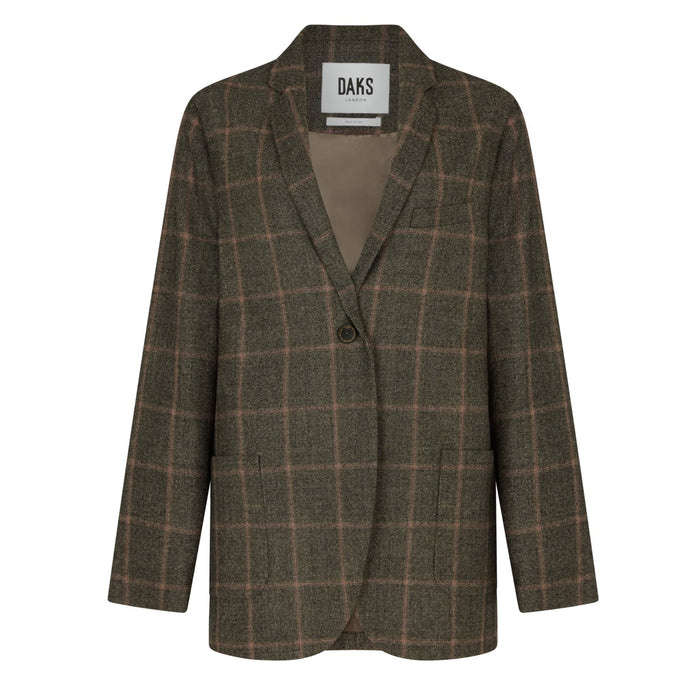 Daks London SINGLE BREASTED CHECKED BLAZER