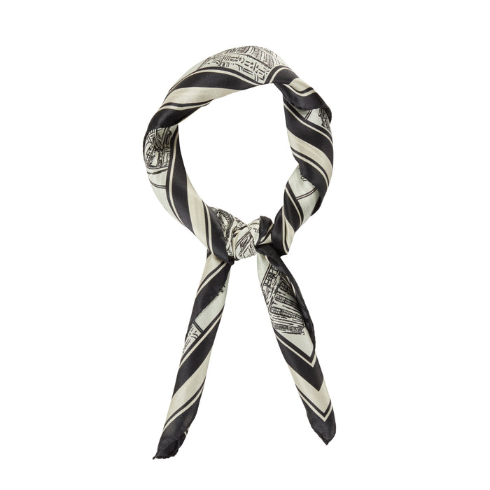 Daks London STORE ILLUSTRATION SILK FOULARD