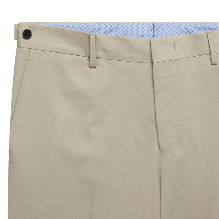 Daks London TINKER FLAT FRONT TROUSERS - BEIGE