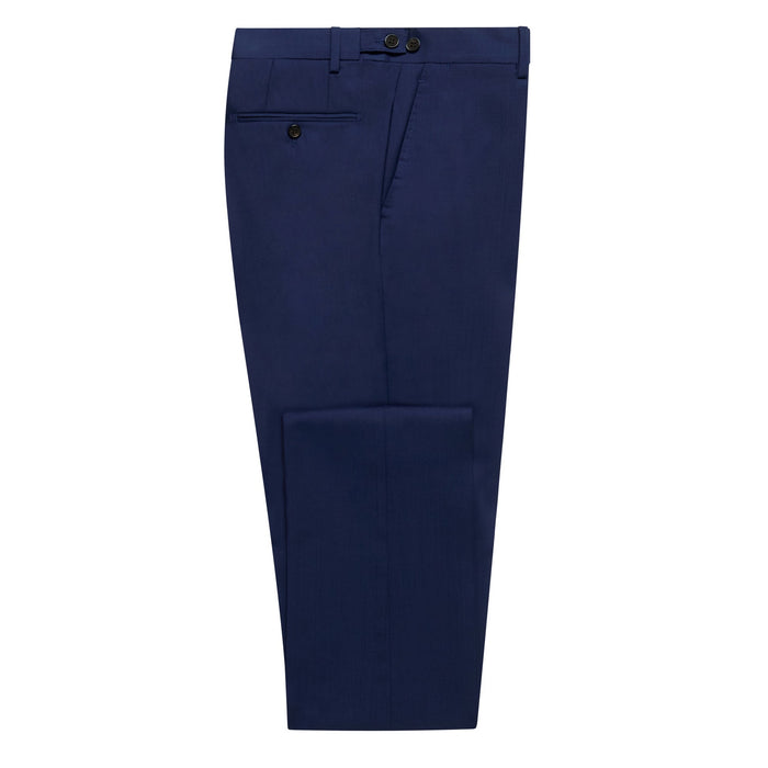 daks london TINKER FLAT FRONT TROUSERS - BLUE