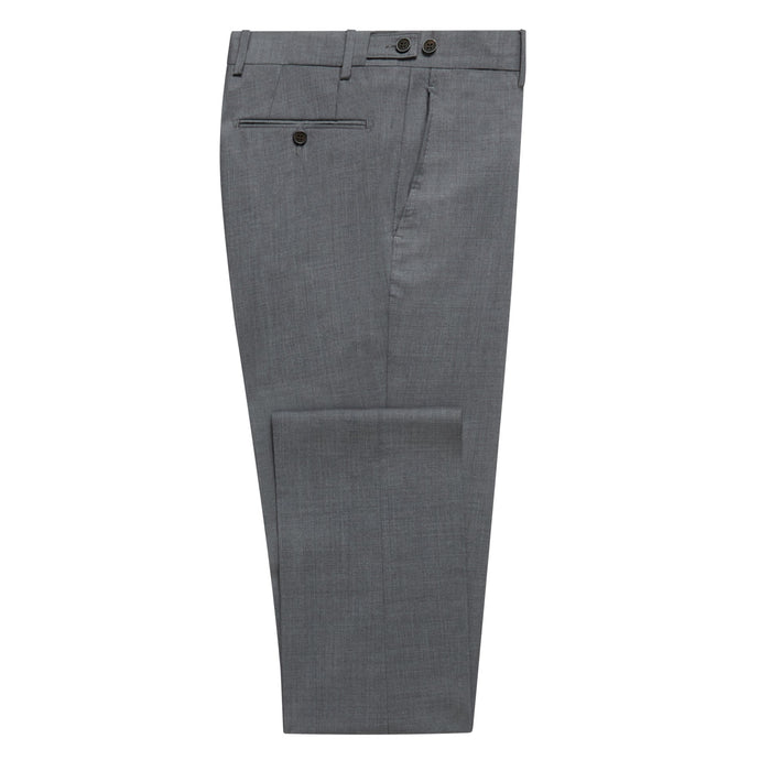 daks london TINKER FLAT FRONT TROUSERS - GREY