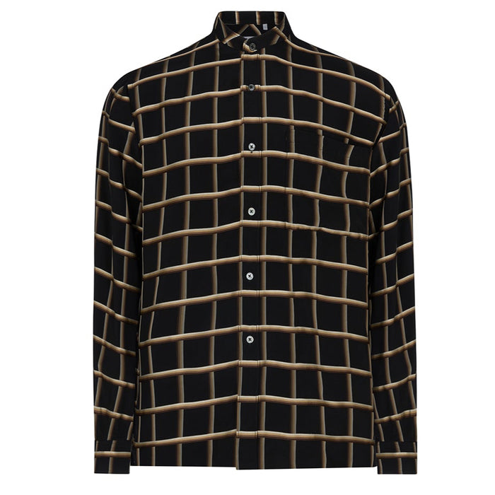 Daks London WINDOWPANE CHECK SHIRT