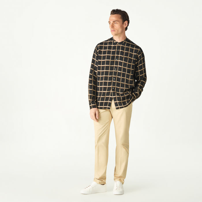 Daks London WINDOWPANE CHECK SHIRT
