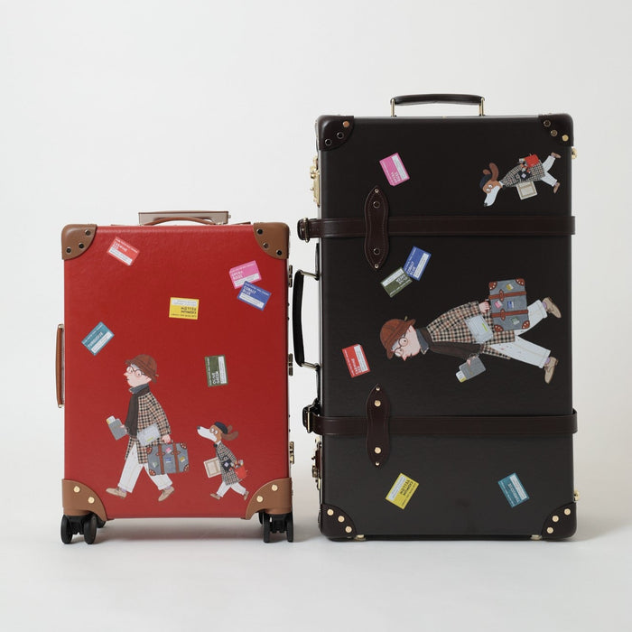 Daks London DAKS X GLOBE TROTTER X MR SLOWBOY COLLABORATION 4 WHEEL CARRY-ON CASE - RED