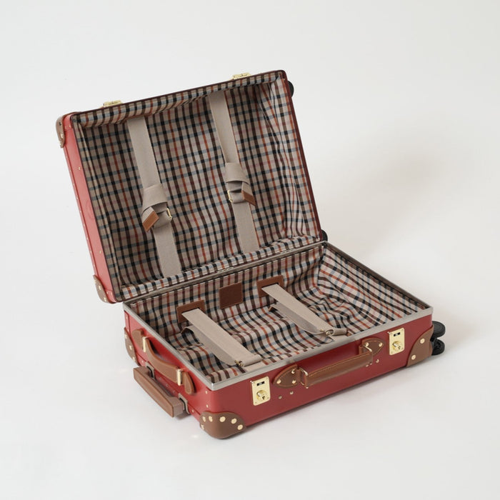 Daks London DAKS X GLOBE TROTTER X MR SLOWBOY COLLABORATION 4 WHEEL CARRY-ON CASE - RED