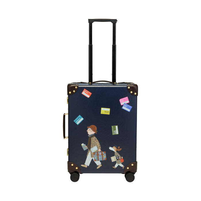 Daks London DAKS X GLOBE TROTTER X MR SLOWBOY COLLABORATION 4 WHEEL CARRY-ON CASE - BROWN
