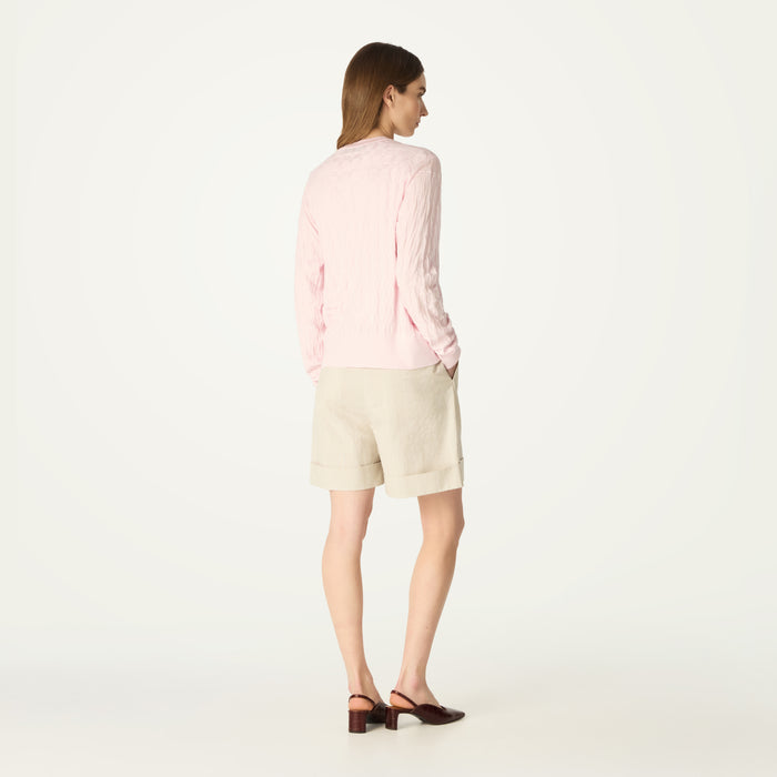 Daks London DAKS X JOHN SMEDLEY HOUSE CHECK CARDIGAN - SOFT PINK