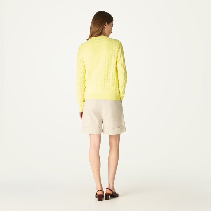Daks London DAKS X JOHN SMEDLEY HOUSE CHECK CARDIGAN - YELLOW