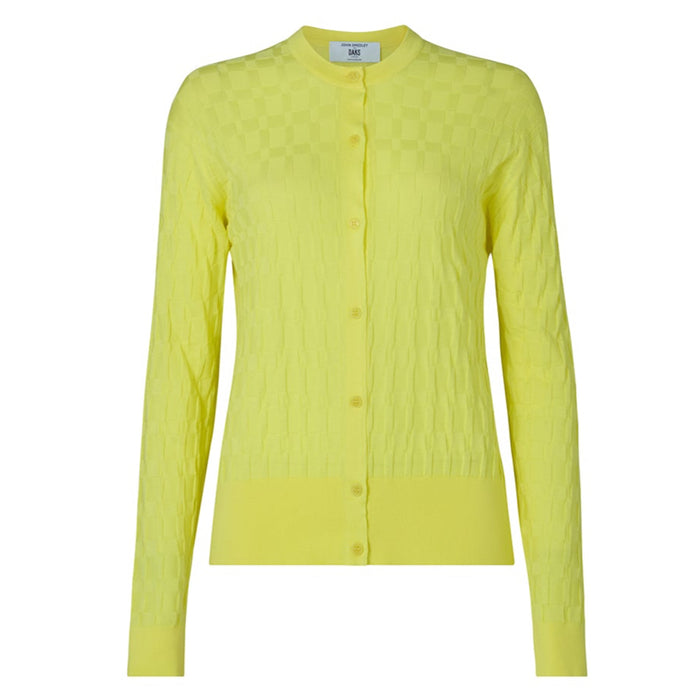 Daks London DAKS X JOHN SMEDLEY HOUSE CHECK CARDIGAN - YELLOW