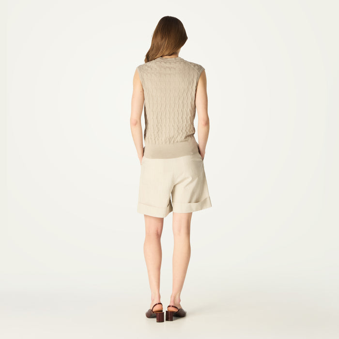Daks London DAKS X JOHN SMEDLEY HOUSE CHECK SLEEVELESS TOP