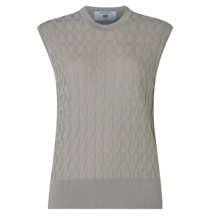 Daks London DAKS X JOHN SMEDLEY HOUSE CHECK SLEEVELESS TOP