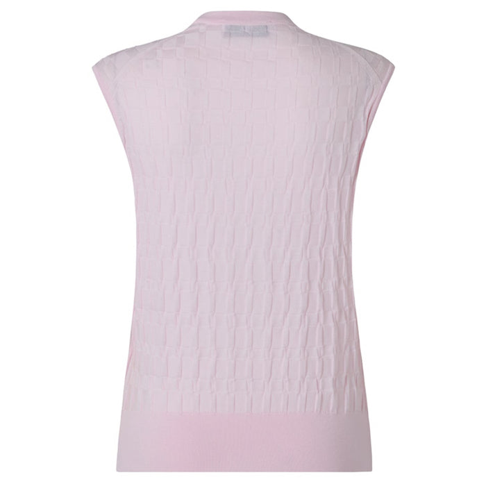 Daks London DAKS X JOHN SMEDLEY HOUSE CHECK SLEEVELESS TOP - SOFT PINK