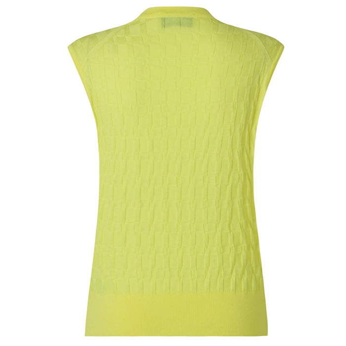 Daks London DAKS X JOHN SMEDLEY HOUSE CHECK SLEEVELESS TOP - YELLOW