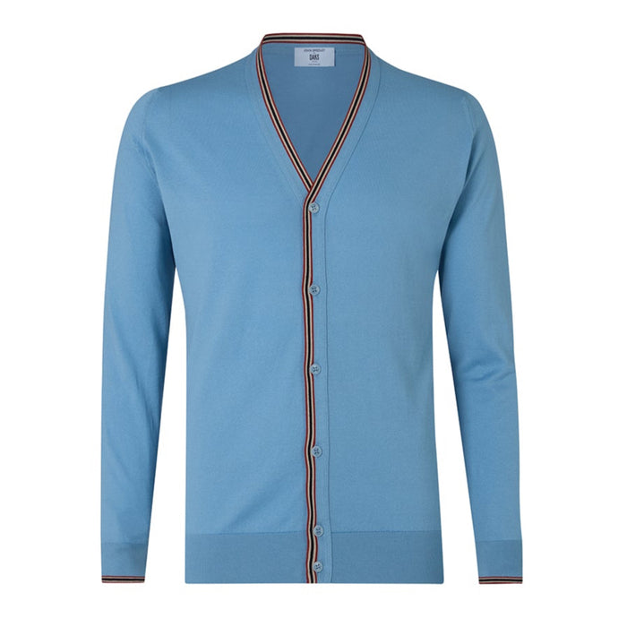 Daks London DAKS X JOHN SMEDLEY HOUSE STRIPE CARDIGAN