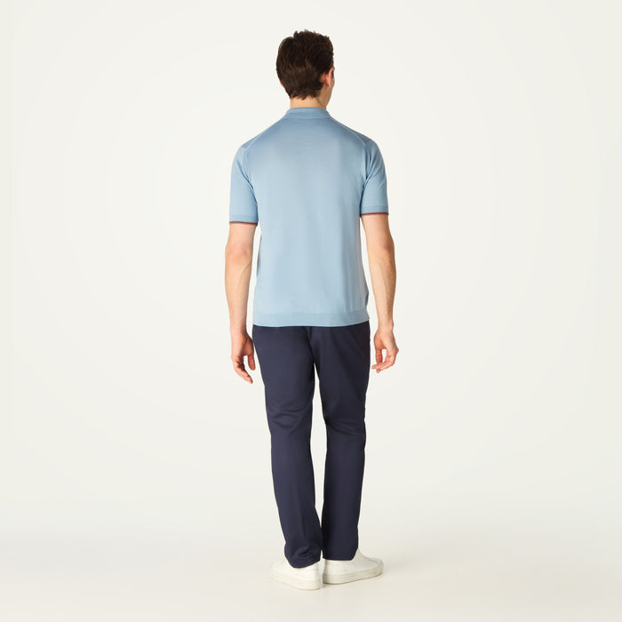 Daks London DAKS X JOHN SMEDLEY HOUSE STRIPE POLO KNIT