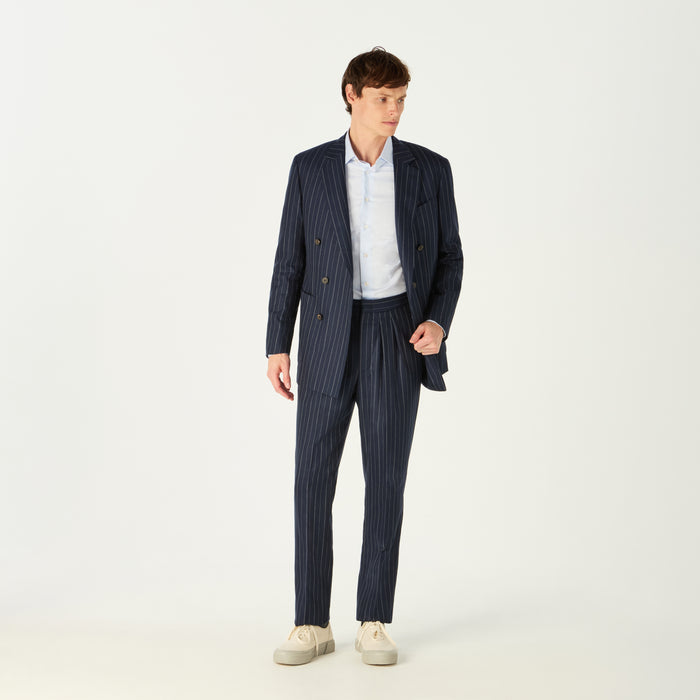 Daks London PINSTRIPE DOUBLE BREASTED 6 BUTTON SUIT
