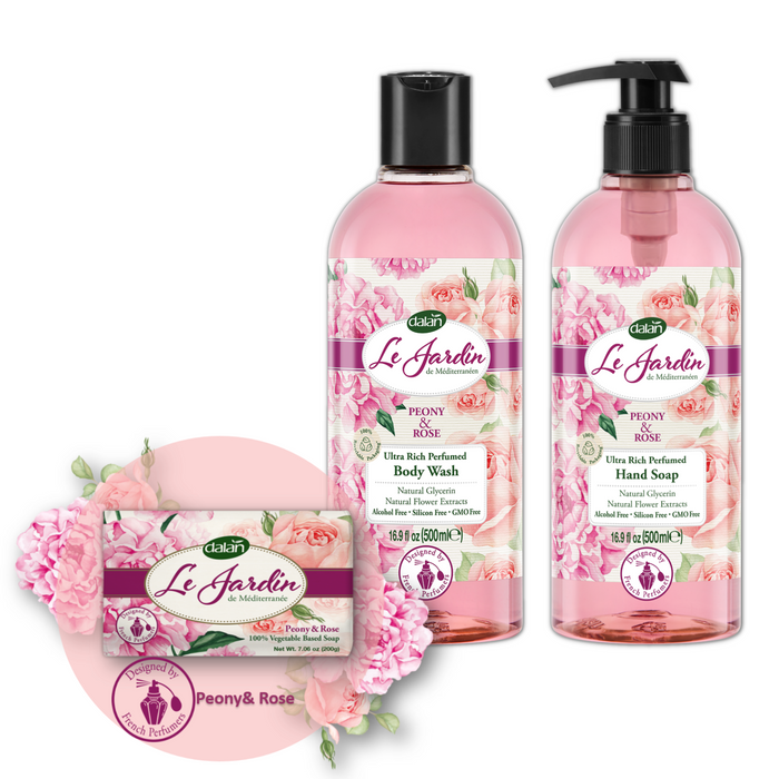 Dalan D'olive Le Jardin Peony & Rose Body Wash – 500mL