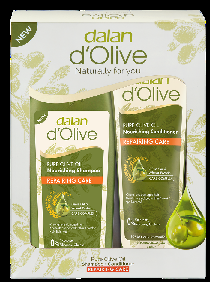 dalan d'olive Dalan D’Olive Repair Care Shampoo Conditioner Gift Pack (400ml + 200ml)
