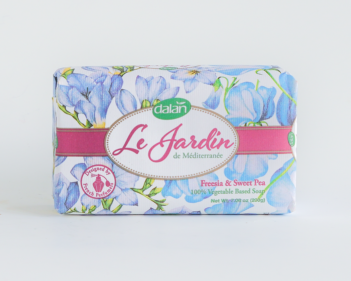 dalan d'olive Dalan Le Jardin Soap Freesia & Sweet Pea 200g