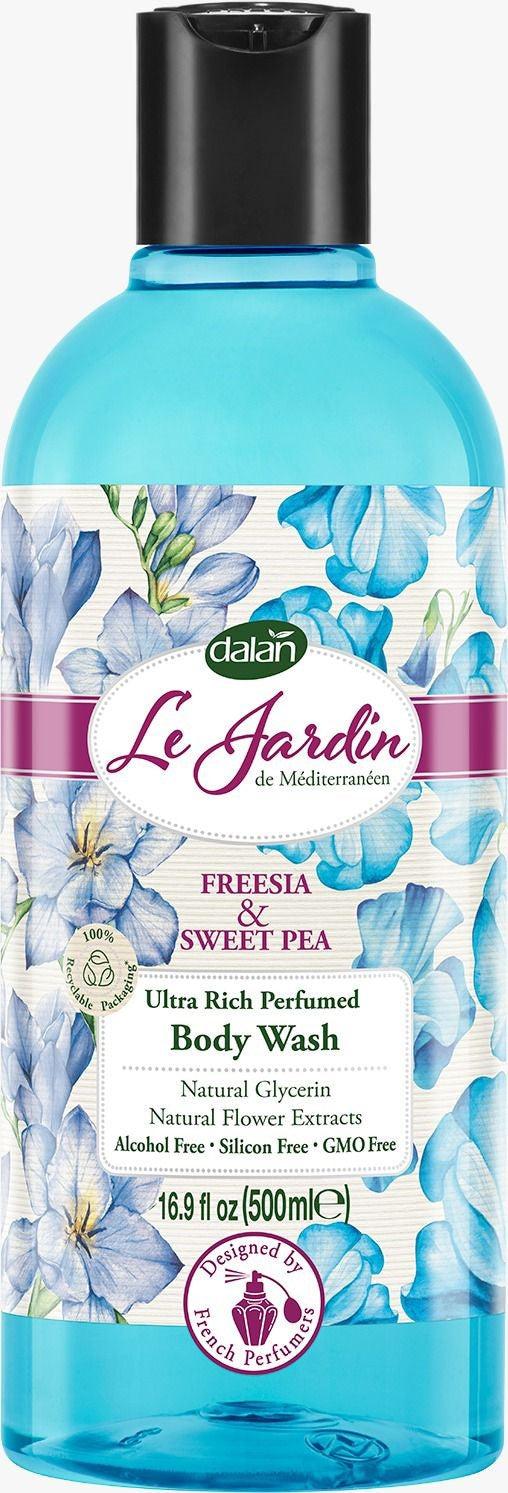 dalan d'olive Le Jardin Freesia & Sweet Pea Body Wash 500mL