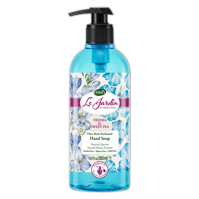 dalan d'olive Le Jardin Freesia & Sweet Pea Hand Wash 500mL dalan d'olive Le Jardin Freesia & Sweet Pea Hand Wash 500mL