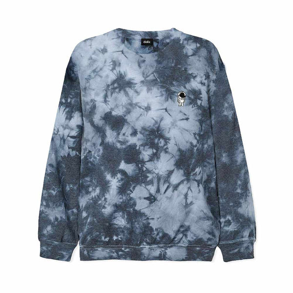 dalix Dalix Astronaut Midweight Fleece Tie Dye Crewneck Sweatshirt
