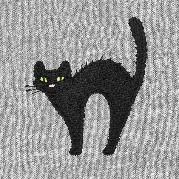 Dalix Dalix Black Cat Midweight Fleece Cropped Zip Hoodie