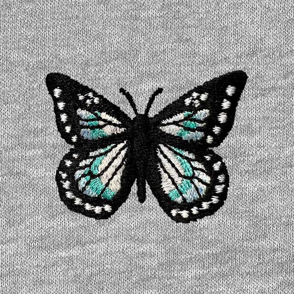 Dalix Dalix Butterfly Midweight Fleece Cropped Zip Hoodie