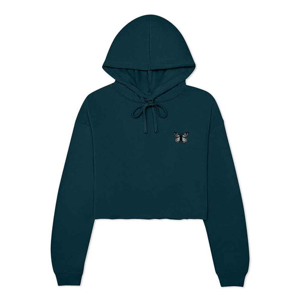 dalix Dalix Butterfly Midweight Fleece Cropped Zip Hoodie