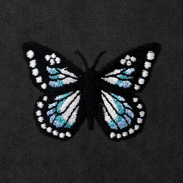 Dalix Dalix Butterfly Midweight Fleece Mineral Washed Hoodie