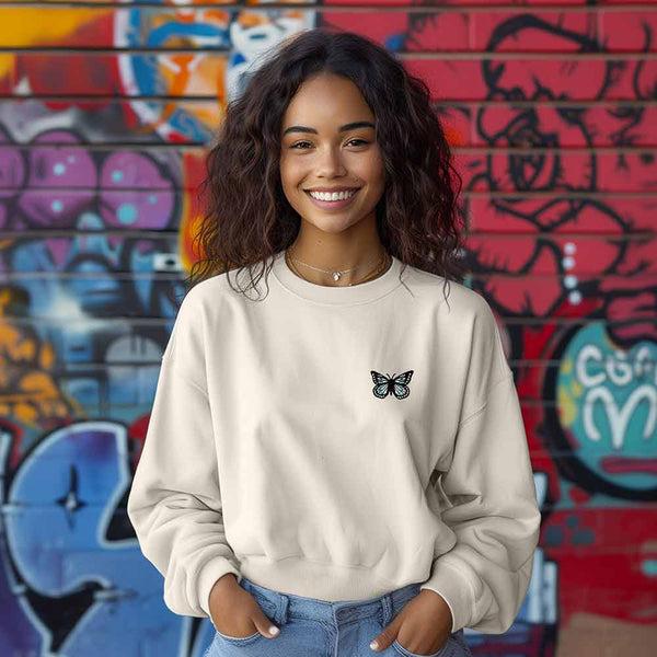 Dalix Dalix Butterfly Midweight Fleece Relaxed Sweatshirt