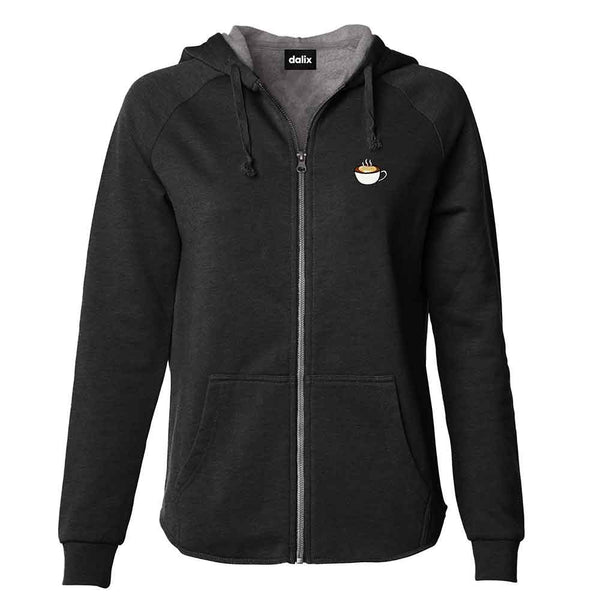 dalix Dalix Cappuccino Midweight Fleece Raglan Sleeve Zip Hoodie