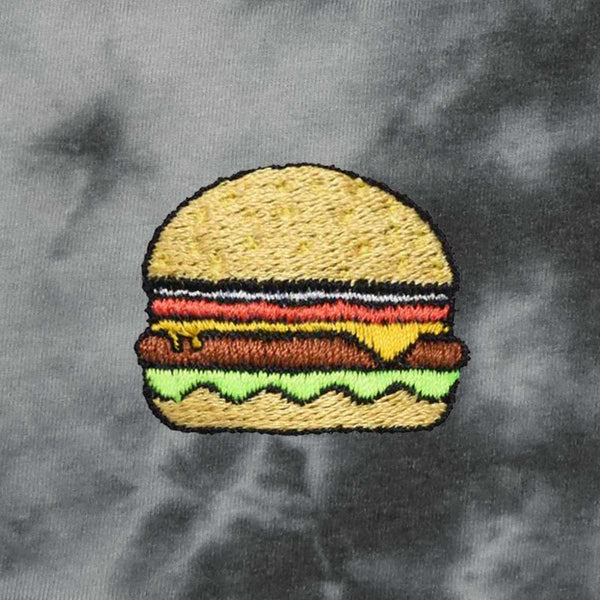 Dalix Dalix Cheeseburger Midweight Fleece Tie Dye Crewneck Sweatshirt