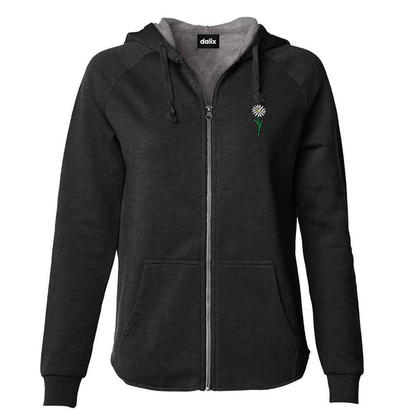 dalix Dalix Daisy Midweight Fleece Raglan Sleeve Zip Hoodie