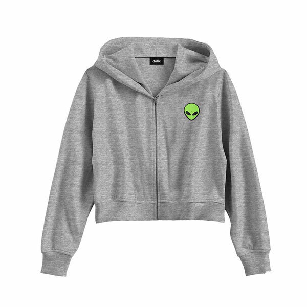 dalix Dalix Alien Cropped Zip Hoodie