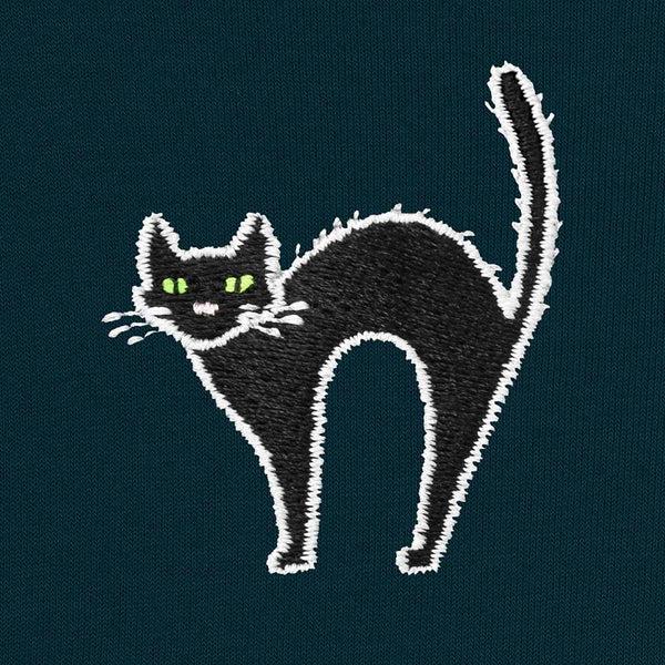 Dalix Dalix Black Cat Cropped Hoodie