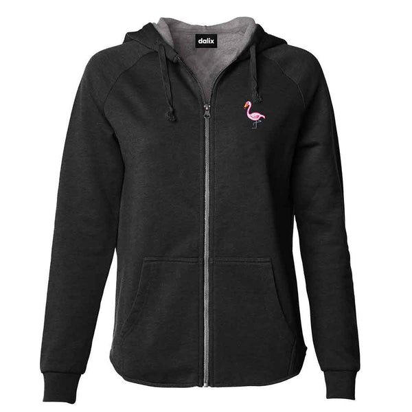Dalix Dalix Flamingo Washed Zip Hoodie
