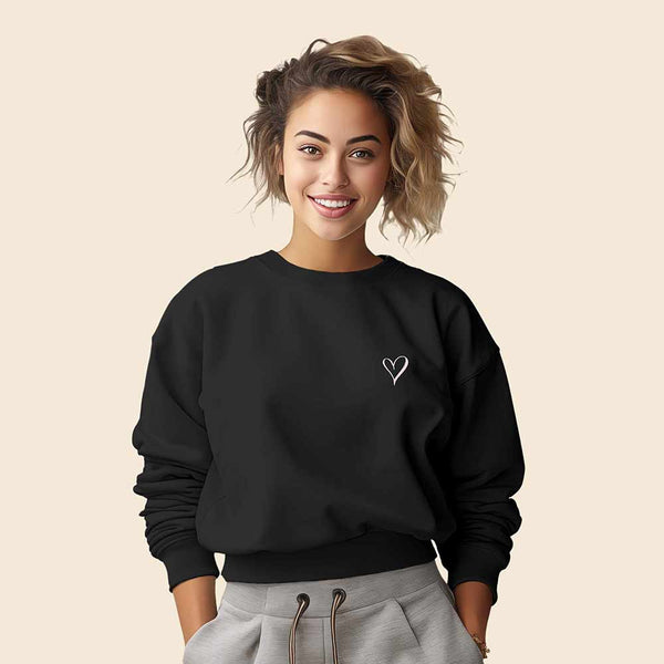 Dalix Dalix Heart Relaxed Sweatshirt