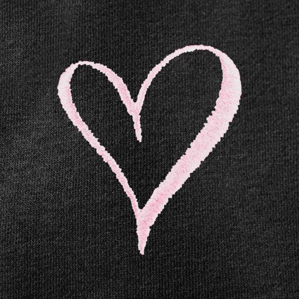 Dalix Dalix Heart Washed Zip Hoodie