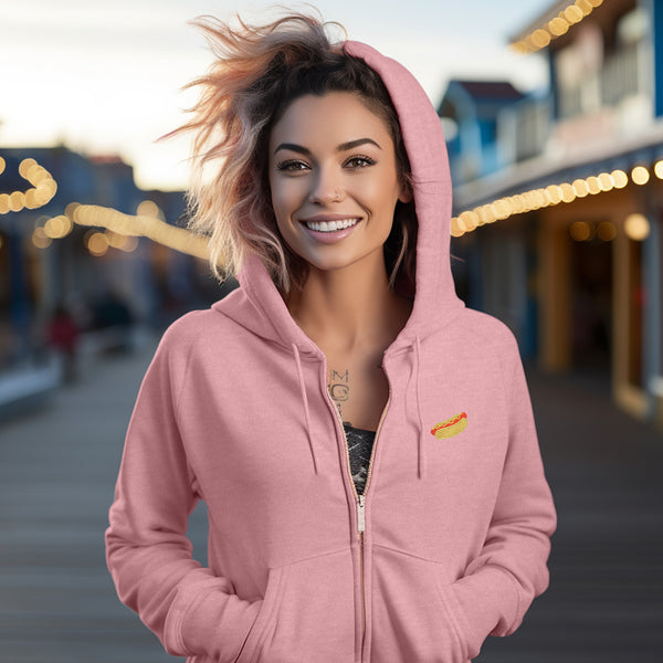 Dalix Dalix Hot Dog Washed Zip Hoodie