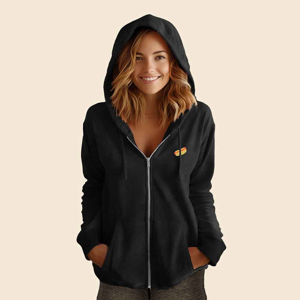 Dalix Dalix Hot Dog Washed Zip Hoodie
