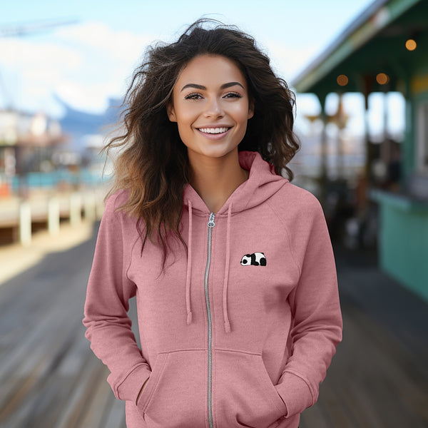 Dalix Dalix Panda Washed Zip Hoodie